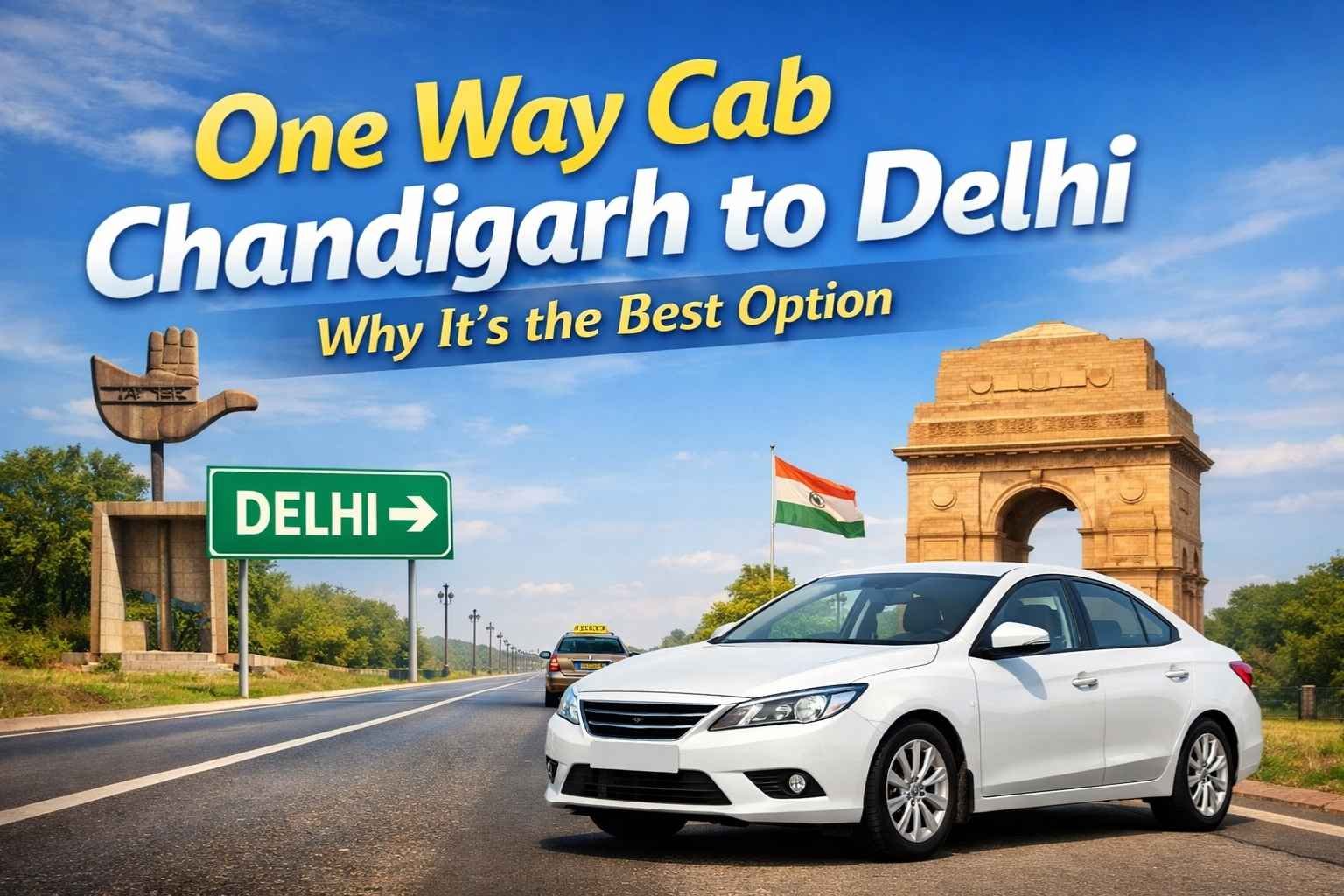 One Way Cab Chandigarh to Delhi : Why It’s the Best Option